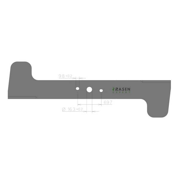 High-Lift Flügelmesser | Stihl RT 5097 , RT 5097 C, RT 5097 Z, Viking MT 5097 | 95 cm Mähdeck | 6160 702 0100, 6160 702 0105