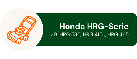 Dieses Bild zeigt eine Übersicht der Honda Modelle HRG 536, HRG 415c sowie HRG 465, welche für Honda Rasenmähermesser passen.