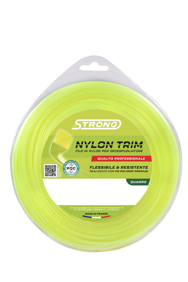 Trimmerfaden Ø 2,4 mm vierkant (70 m) – Strong Schnittstark – für präzises Trimmen & sauberen Rasenkanten